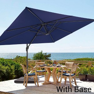 11.5x9ft Cantilever Patio Umbrella with 270g Fade-Resistant Fabric, - 1 of 4