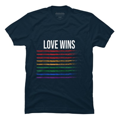 Adult Design By Humans Pride Love Wins Ink Stripes By Belugastore T-Shirt