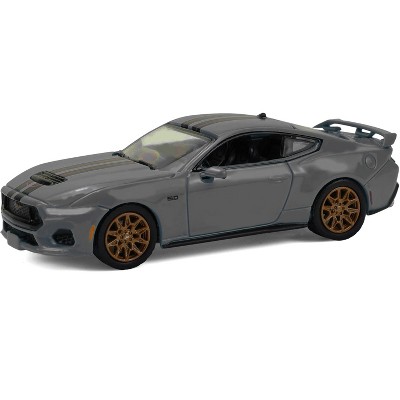 2024 Ford Mustang GT Dark Matter Gray with Black and Red Stripes "Showroom Floor" Series 1/64 Diecast Model Cars by Greenlight