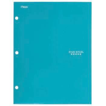 Mead Five Star 4 Pocket Solid Paper Folder (Colors May Vary)