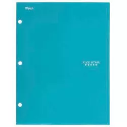 Mead Five Star 4 Pocket Solid Paper Folder (Colors May Vary)