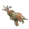 Fitz and Floyd Holiday Home Deer Candleholder - Green & Gold Festive Detailing, Collectible Reindeer for Seasonal Displays with Earthenware Build - 4 of 4