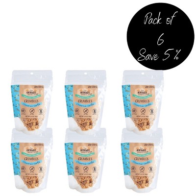 The Gourmet Granola 2.4 oz Cinnamon Vanilla Crumbles Gluten, Dairy, & Soy Free - Pack of 6