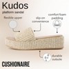 CUSHIONAIRE KUDOS Women’s Platform Sandals – Wedge Sandals for Women, Comfortable Slip-On Shoes, Dressy Summer Sandals with Cushioned Footbed - 2 of 4