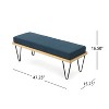 TiramisuBest Ottoman Bench - Light Grey Fabric Entryway Bench, 47.25"L x 17.5"W x 16.5"H - 3 of 4