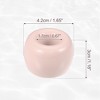 Unique Bargains Bathroom Round Mini Ceramic Toothbrush Holder 1.65"x1.18" - 3 of 4