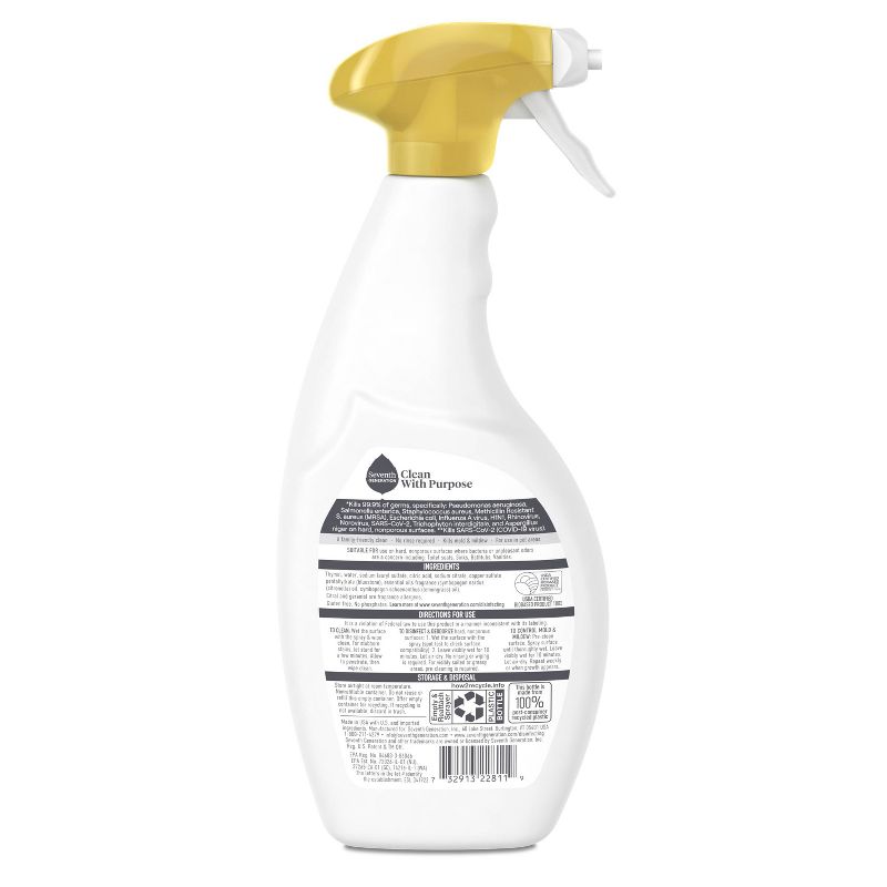 Seventh Generation Lemongrass Citrus Disinfecting Bathroom Cleaner - 26oz, 3 of 5