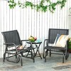 2-Piece Outdoor Glider Swing, Rocking Chair Set with Breathable Mesh Fabric, Sturdy Durable Frame, Curved Armrests, Supports Up to 264 lbs. - 2 of 4