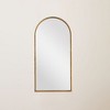Dovelina Arched Metal Frame Gold Decorative Wall Mirror Hanging Mirror - 36"x24", - 2 of 4