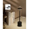 ZACHVO Minimalist Black Cordless LED Table Lamp 2 Pack Rechargeable Black Touch Control Dimmable - 4 of 4