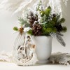 15.75"H Sullivans Artificial Christmas Pine White Berry Arrangement, Green-White, Indoor Christmas Decor - 4 of 4