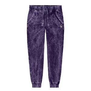 Dalix Astronaut Embroidery Washed Midweight Jogger Fleece Sweatpants Soft Lounge Pant Drawstring Waistband Pockets Mens - 1 of 4