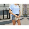 Womens Summer Shirts V Neck Short Sleeve Shirts for Women - 3 of 4