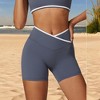 Anna-Kaci Active Women's High Waist Cross Band Athletic Shorts for Yoga and Training - 4 of 4