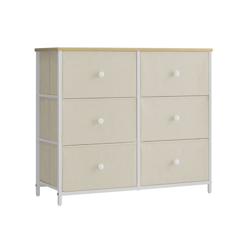 SONGMICS 6 Drawer Dresser for Bedroom Chest Closet Fabric with Metal Frame, 1 of 10