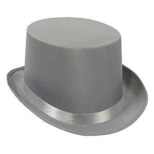 Beistle Satin Sleek Top Hat One Size Gray 60839-GR - 1 of 1