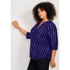 Avenue Split-Neck Foil Top - 4 of 4