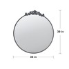 Grungis Arched Wall Mirrors with Metal Frame,Baroque Inspired Decor Wall-Mounted Mirror for Bathroom,Living Room - 3 of 4