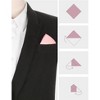 INSPIRE CHIC Men's Cotton Solid Color Formal Suit Pocket Squares - 3 of 4