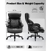 Grungis PU Leather Swivel Office Chair with Wheels,Gaming Chair with Adjustable Height and Pocket Spring Cushion,Computer Chair for Office - 3 of 4