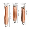 Unique Bargains Nail Clippers for Nail Care Portable Stainless Steel Zinc Alloy Rose Gold Tone Silver Tone 3 Pcs - 4 of 4