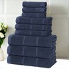 Smart Twist Viscose Cotton Blend Medium Weight Solid Ribbed Towel Set by Blue Nile Mills - 2 of 4