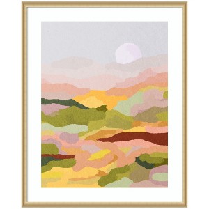 Kate and Laurel Framed Art Beautiful Landscape by July Art Prints, 34x42, Florence Gold - 1 of 4