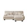 Dexmalle 3 Seater Chenille Upholstered Sectional Sofa,Light Coffee - 2 of 4