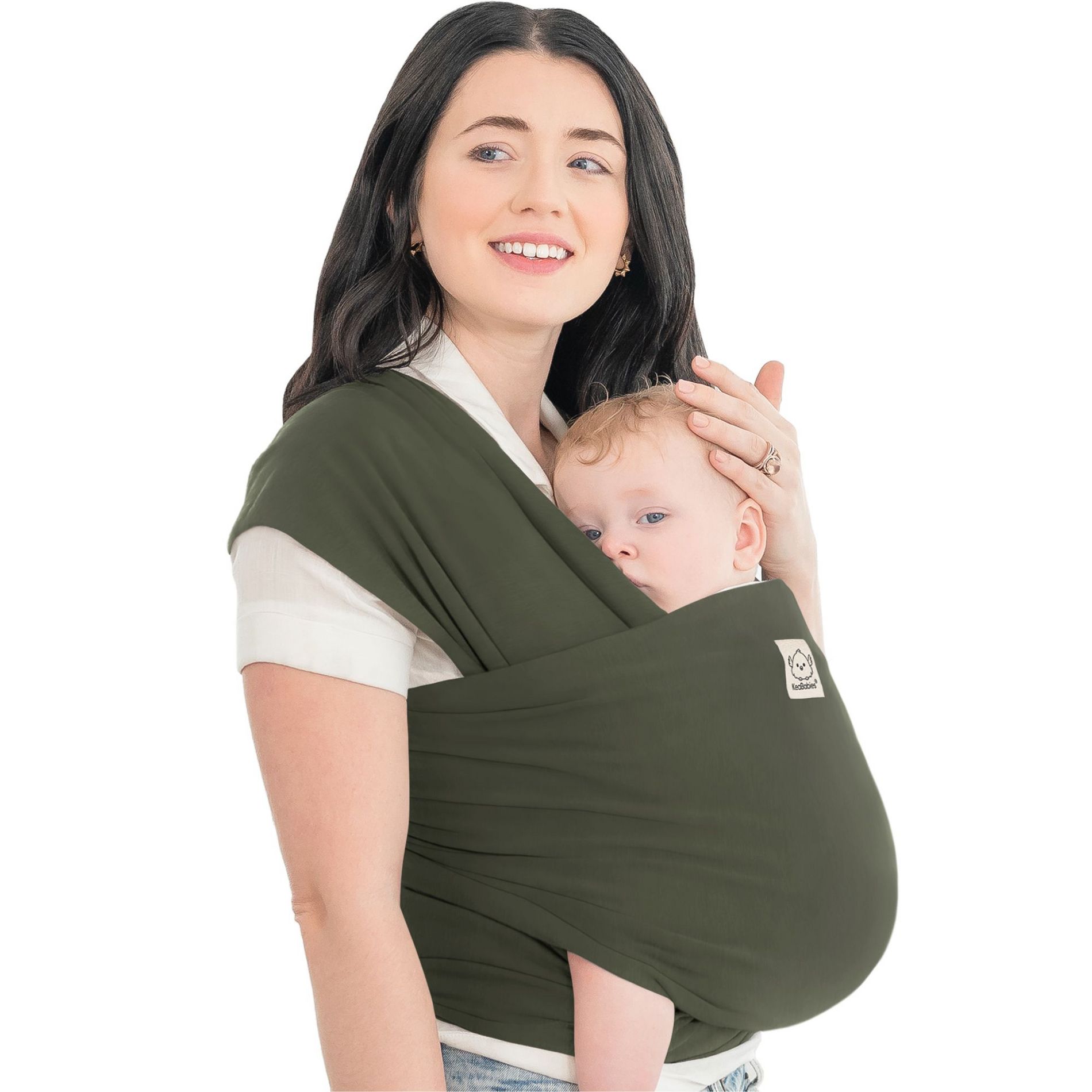 KeaBabies Original Baby Wraps Carrier, Baby Sling Carrier, Stretchy Infant Carrier for Newborn, Toddler (Forest)