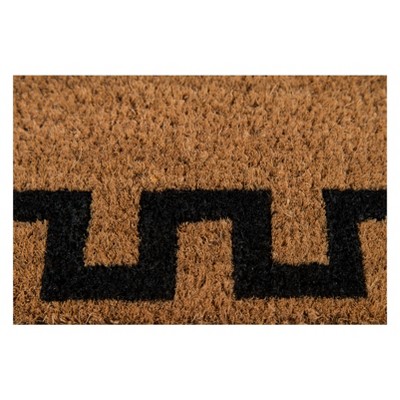 Greek Key Natural Coir Outdoor Doormat 18" x 30"