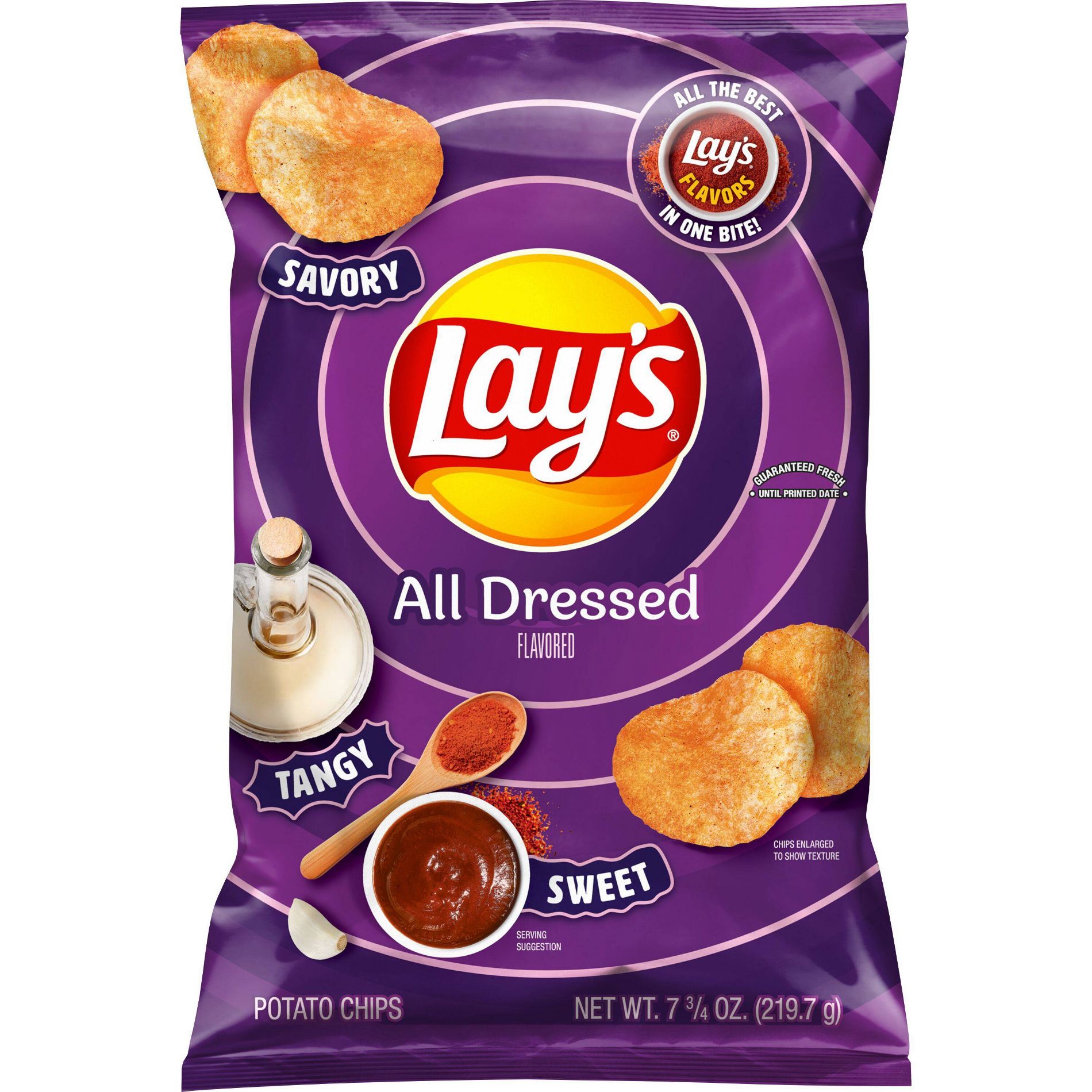 Lay's All Dressed Potato Chips - 7.75oz