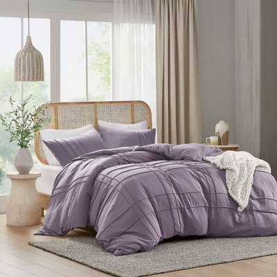 3Pcs Chic Grid Pattern Duvet Cover Set, Farmhouse Vintage Style Breatheable Bed Set for All Seasons, Ultra Soft Solid Bedding with Matching Shams