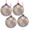 Syemin Decorative Objects Glass Decorative Hanging Ball Christmas Tree Ornaments for Holiday Party Decorations Set of 4, Silver, 4.7"*4.7"*4.7" - 2 of 4