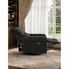 Manual Recliner Chair, Swivel Rocker Chair for Adults, Ergonomic High Back Silent Nursery Glider, Upholstered Fabric Reclining Sofa Chair - 3 of 4