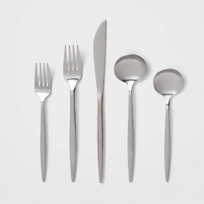 20pc Shapleigh Flatware Set Matte Black - Threshold