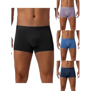 INSPIRE CHIC Men's 4 Pack Underwear Soft Solid Color Basic Boxer Briefs - 1 of 4