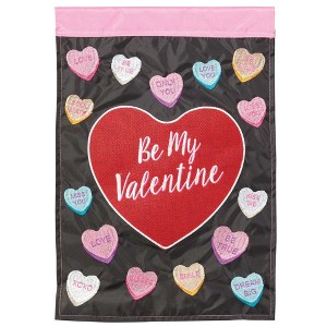 Magnolia Garden Be My Valentine Sweet Hearts 13 x 18 Inch Polyester Garden Flag - 1 of 2