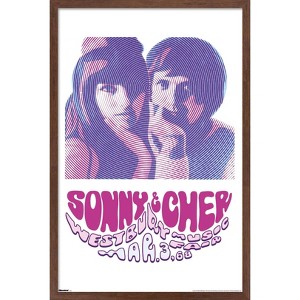 Trends International Sonny and Cher - Westbury Music Fair Framed Wall Poster Prints - 1 of 4