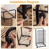 Art Drying Rack, Painting Drying Stand - 25 Removable Shelves, Metal Mobile Storage for Classroom, Art Studios, 13.5"x17.5"x41.5" - 4 of 4