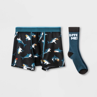 Men's Mad Engine Shark Boxer Briefs - Black XL