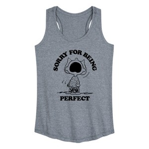 Women's - Peanuts - Sally Perfect Graphic Racerback Tank - 1 of 4