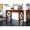 Writing Desk Classic Mission Walnut - AFI: Solid Hardwood, Built-in Charging, 48"x24" - 2 of 4