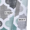 Quatrefoil Trellis Cotton Blend Tie Up Curtains for Kitchen Windows, Yellow/Grey - 2 of 4
