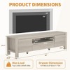 COZONY TV Stand, Natural Wood Farmhouse Entertainment Center, with Doors and Cabinet for TVs Up to 60/70 Inch - 2 of 4