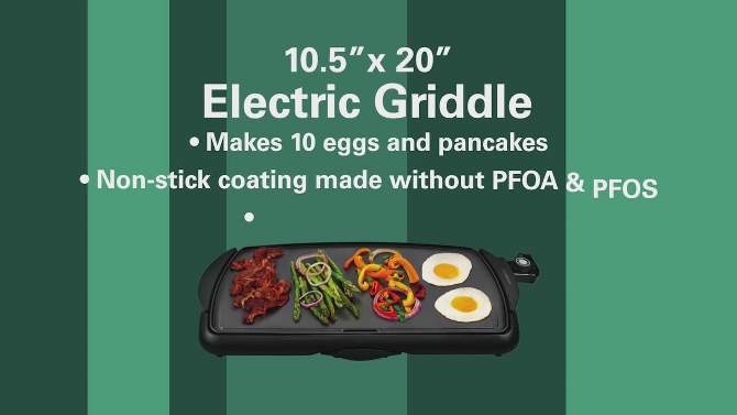 KitchenSmith by Bella Family-Size 10 x 20&#34; Electric Griddle, 2 of 9, play video