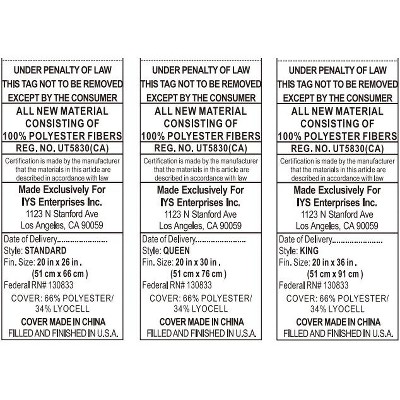 Queen Size CoolFlex Gel Fiber Pillows (Set of 2)