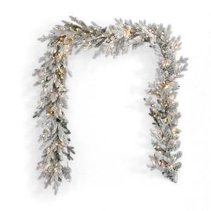 Christmas Dandan Flocked Pine Garland - 1 of 4