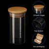 Unique Bargains Kitchen Food Storage Glass Jar with Airtight Bamboo Lid 2 Pcs - 4 of 4