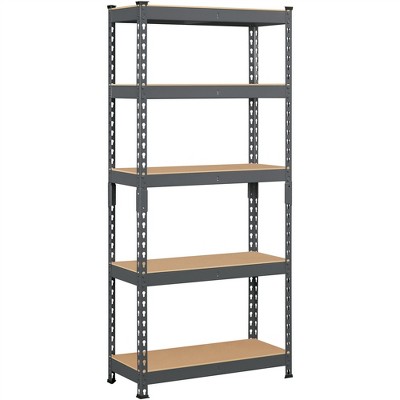 Yaheetech 5 Tiers Boltless Storage Shelf Metal Shelving Unit