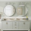 Apmir Round High Quality Aluminum Alloy Framed French Cleat Mounted Wall Decor Bathroom Vanity Mirror in matte black with 5-Year Warranty - 3 of 4